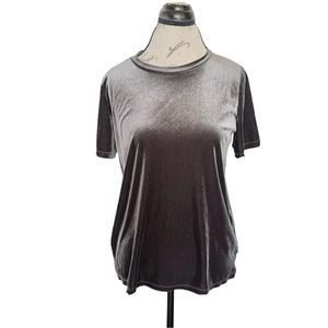 Old Navy Top Blouse Crush Velvet Size Small Holiday Party Festival Black Soft